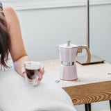 Grosche Pink MILANO STONE Stovetop Espresso Maker