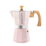 Grosche Pink MILANO STONE Stovetop Espresso Maker